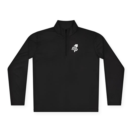 Quarter-Zip Pullover White Logo