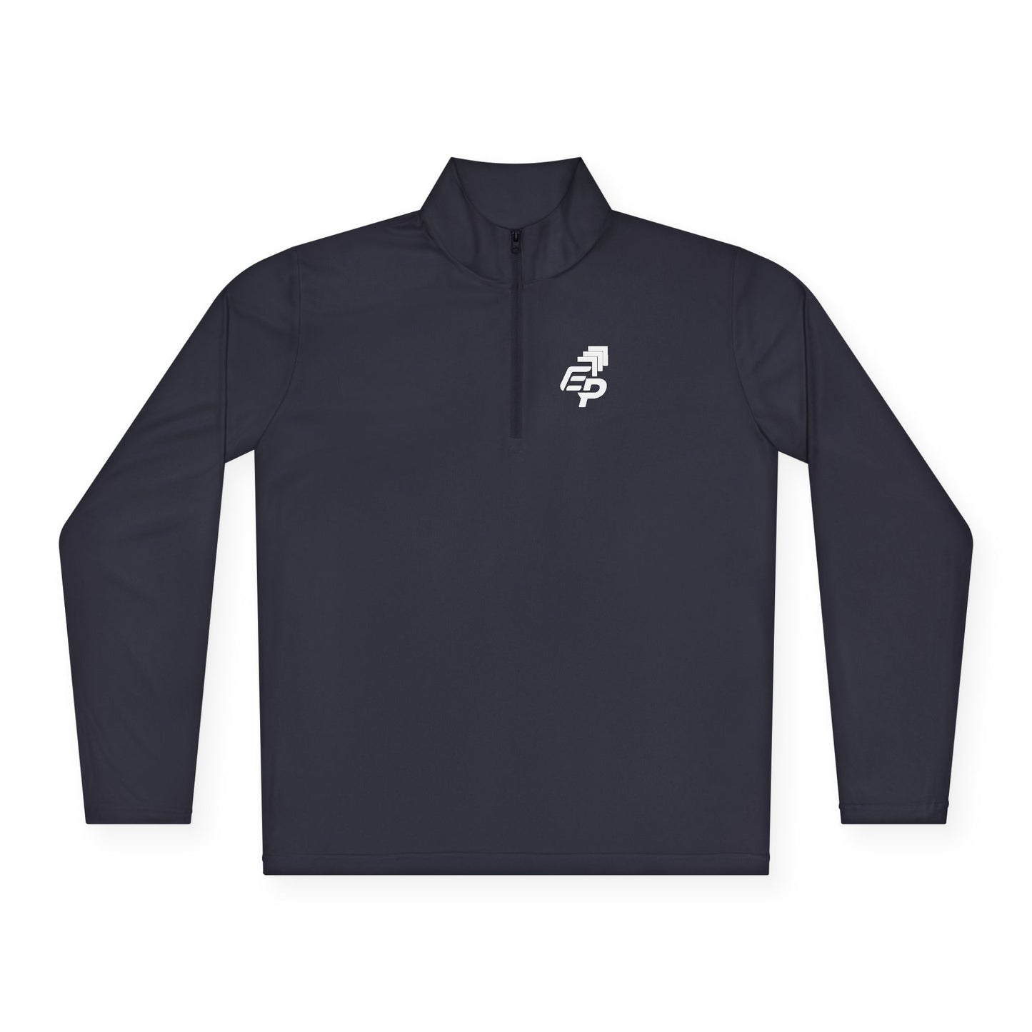 Quarter-Zip Pullover White Logo