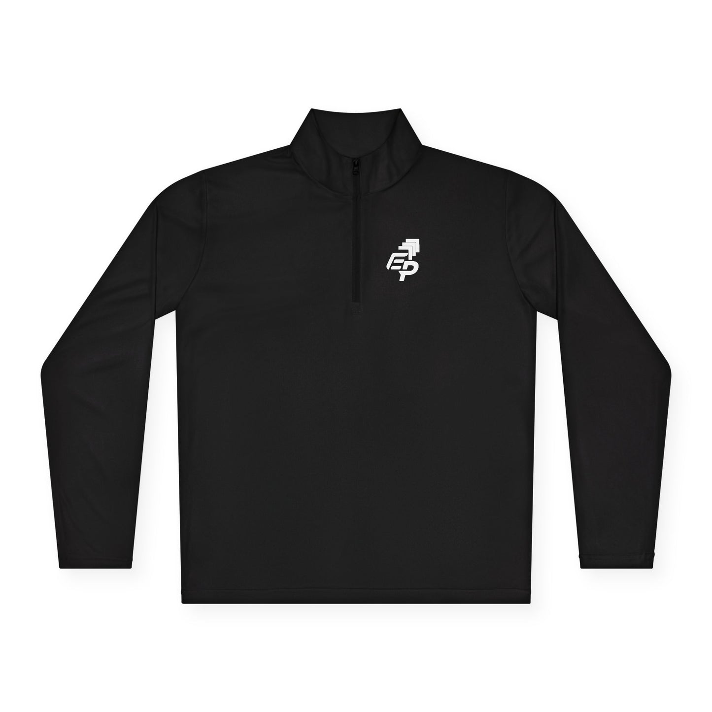 Quarter-Zip Pullover White Logo