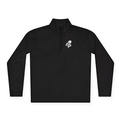 Quarter-Zip Pullover White Logo