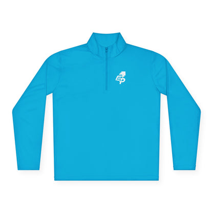 Quarter-Zip Pullover White Logo