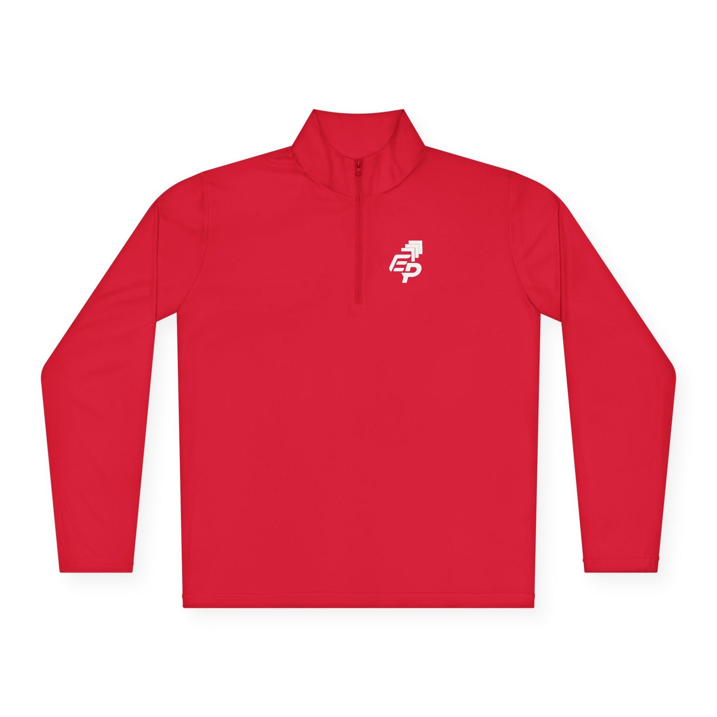 Quarter-Zip Pullover White Logo