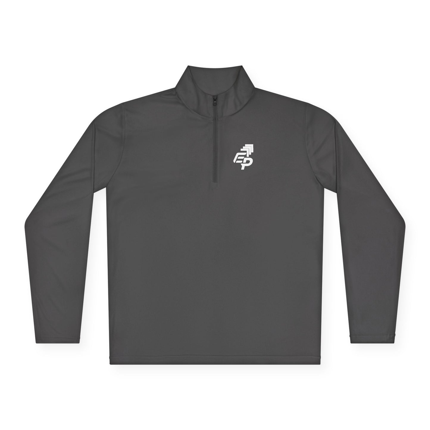 Quarter-Zip Pullover White Logo