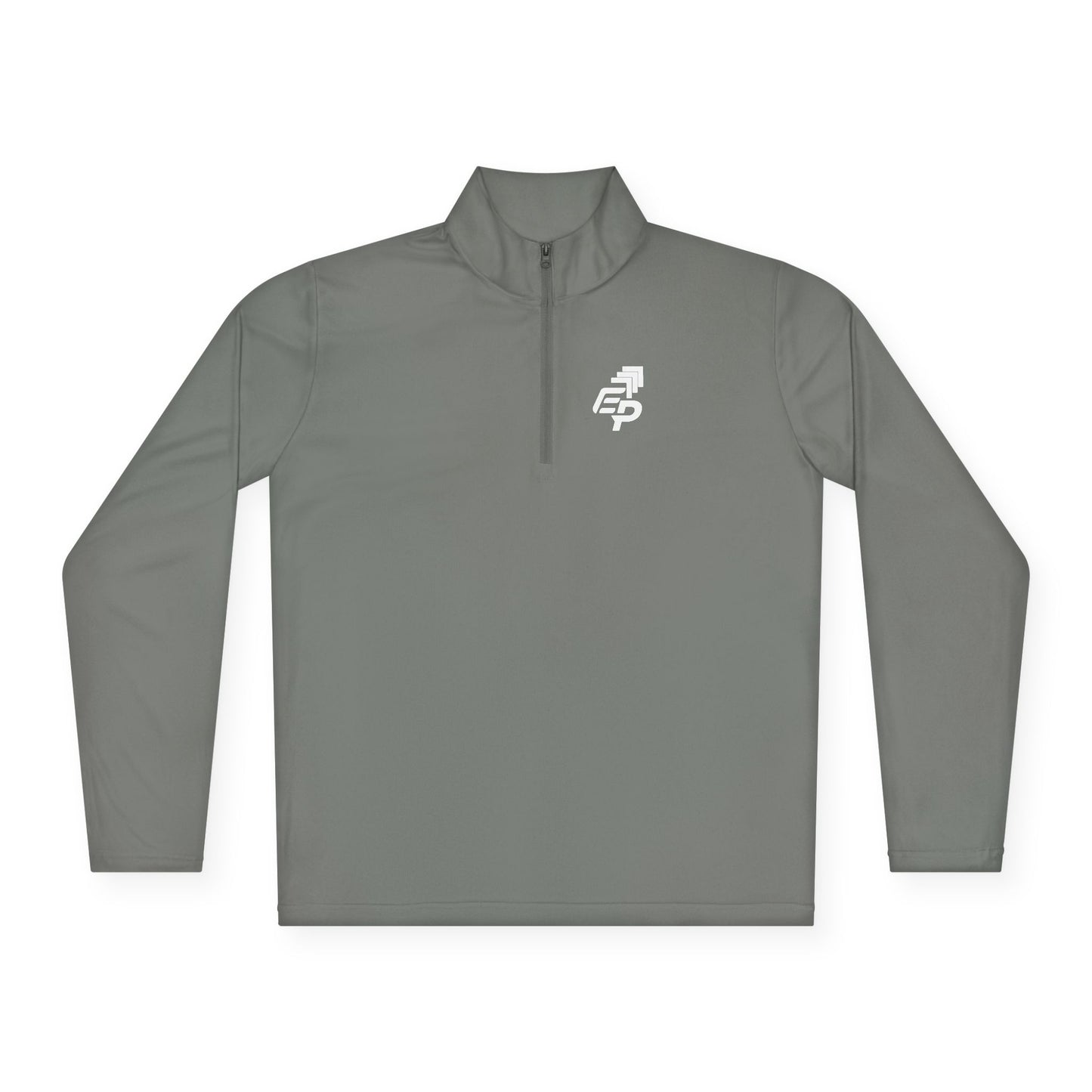 Quarter-Zip Pullover White Logo